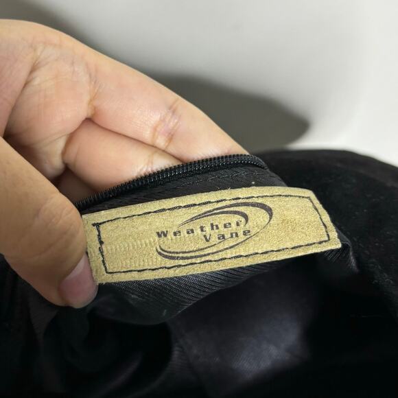 Weather Vane Black Stitch Suede Vintage Purse - Picture 4 of 10